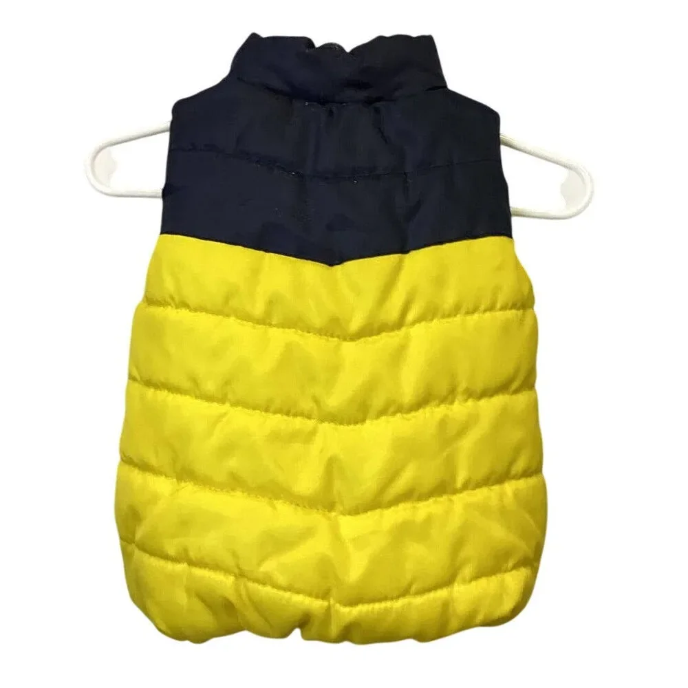 Puma Baby Boys 12 Month Bright Yellow Sleeveless Full Zip Puffer Jacket Vest